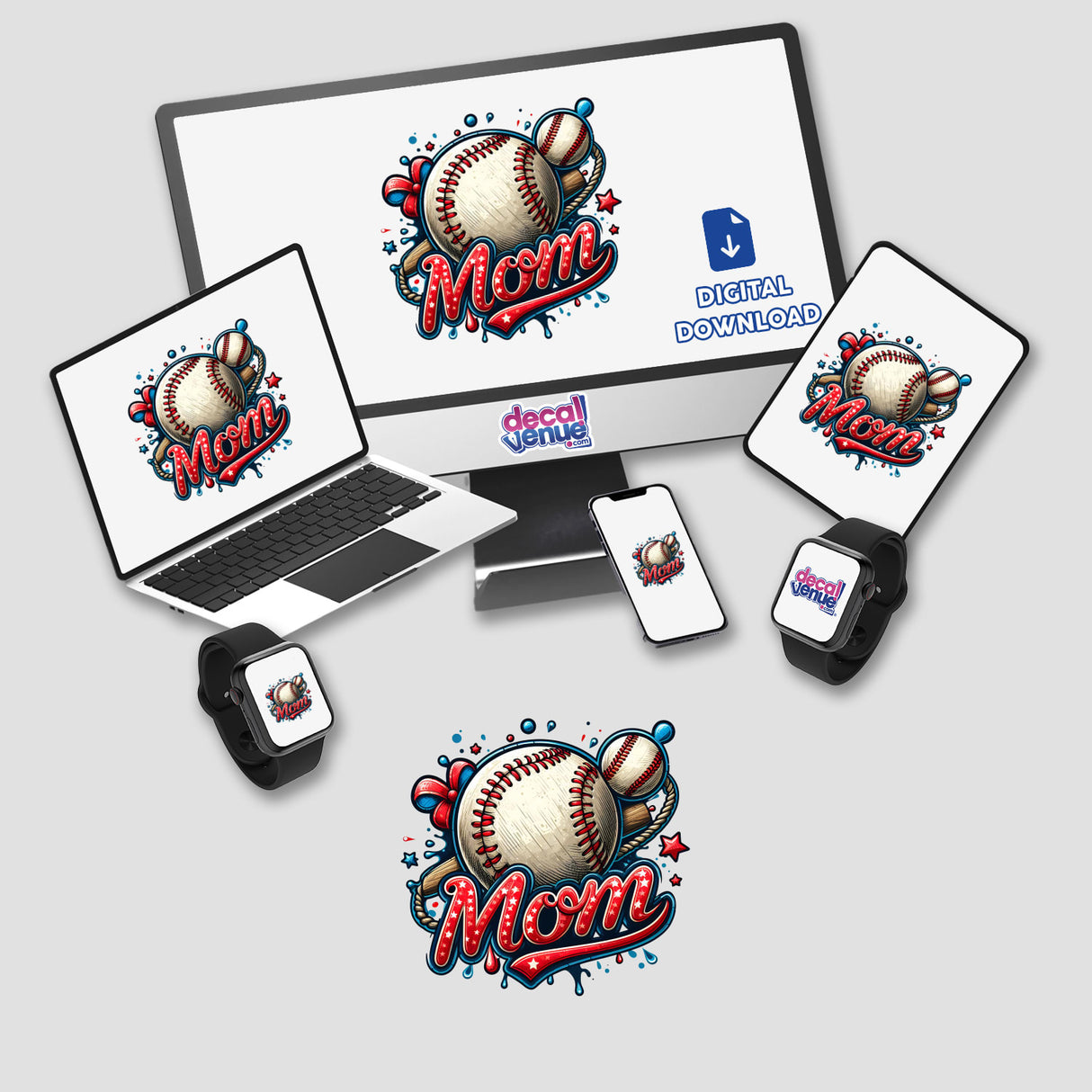 Baseball Mom Splatter