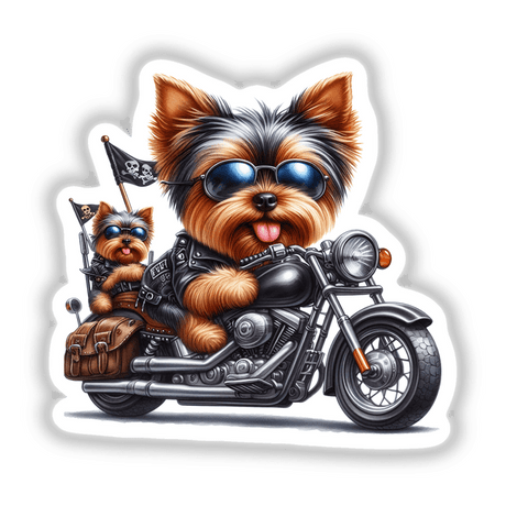 Yorkie Motorcycle Rider Biker Dog