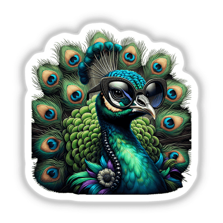 Glamorous Peacock Wearing Glasses