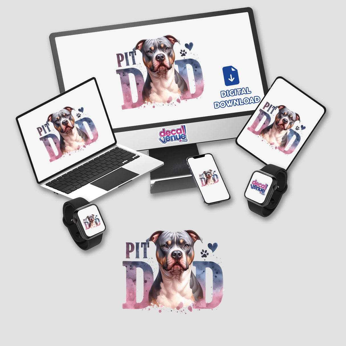 Pit Dad Water Pitbull Dog
