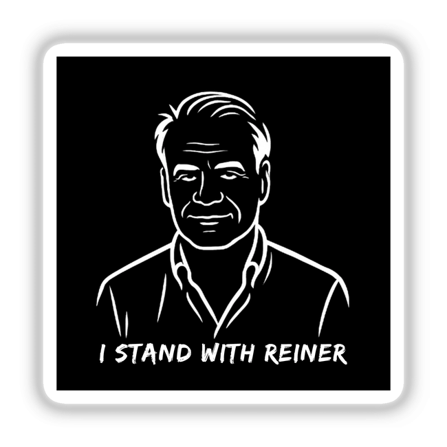 I Stand With Reiner Fuellmich Sticker or Clipart displays minimalist political prisoner art, highlighting bold, simple lines. Available as vinyl stickers or digital artwork with commercial rights.