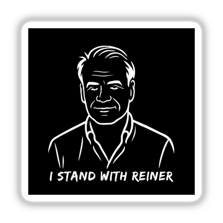 I Stand With Reiner Fuellmich Sticker or Clipart displays minimalist political prisoner art, highlighting bold, simple lines. Available as vinyl stickers or digital artwork with commercial rights.