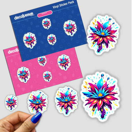 A Colorful Spring Flower sticker featuring vibrant floral designs, available as vinyl decals or digital artwork, embodying Decal Venue's unique creativity in decorative art.