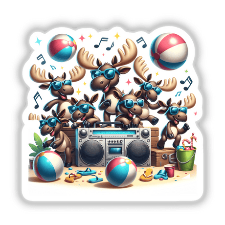 Moose Beach Party Sunglasses Boombox