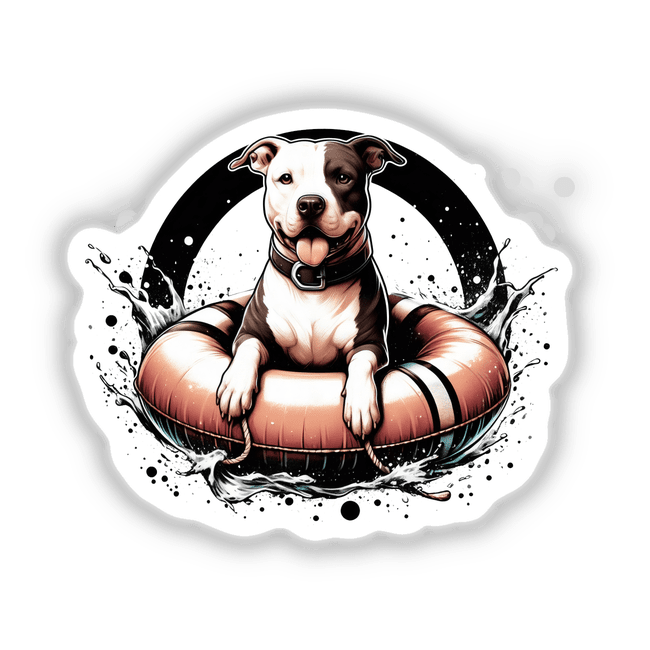 Float Splatter Eye Patch Pitbull Dog