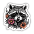 Raccoon Portrait Floral Accents PA66