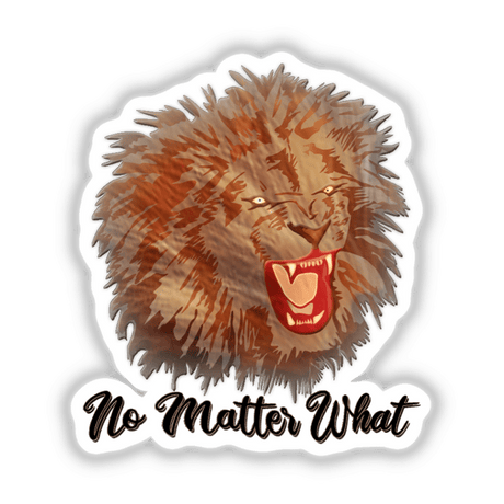 Lion_Roar sticker featuring a roaring cartoon lion with visible fangs, ideal for personalizing items. Available as vinyl or digital download, aligning with Decal Venue's unique sticker and digital art collection.