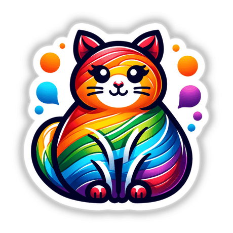 Cat Colorful Rainbow Pride