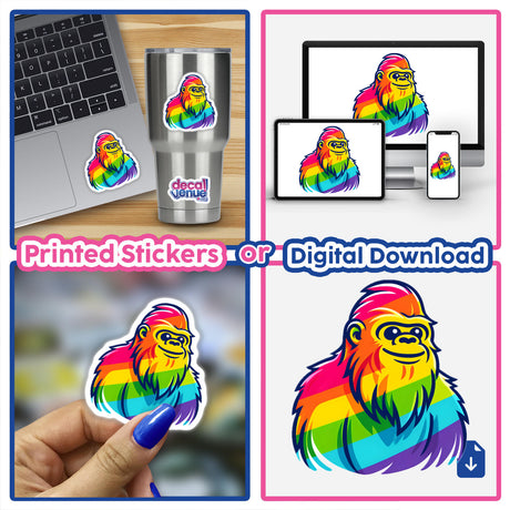 Sasquatch Bigfoot Rainbow Pride