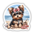 Cute Yorkie Dog on Beach I