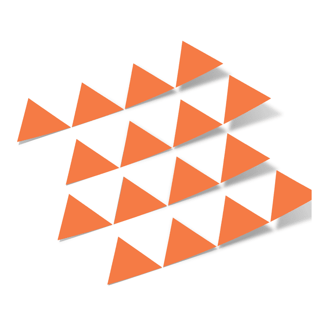 Orange Triangles Vinyl Wall Decals