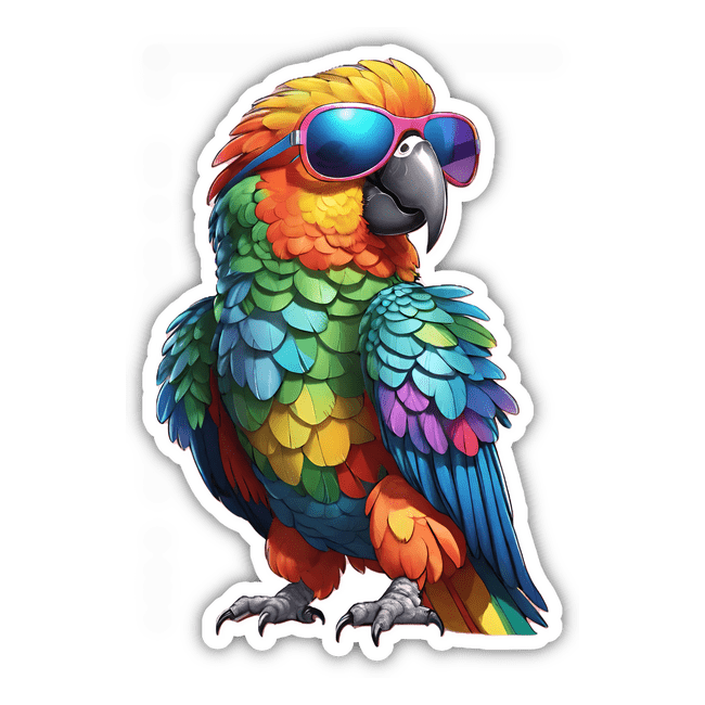 Cool Parrot w/ Sunglasses