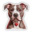 Pitbull with Heart Collar