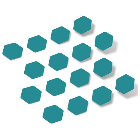 Turquoise Hexagon Vinyl Wall Decals