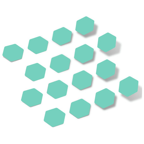 Mint Green Hexagon Vinyl Wall Decals