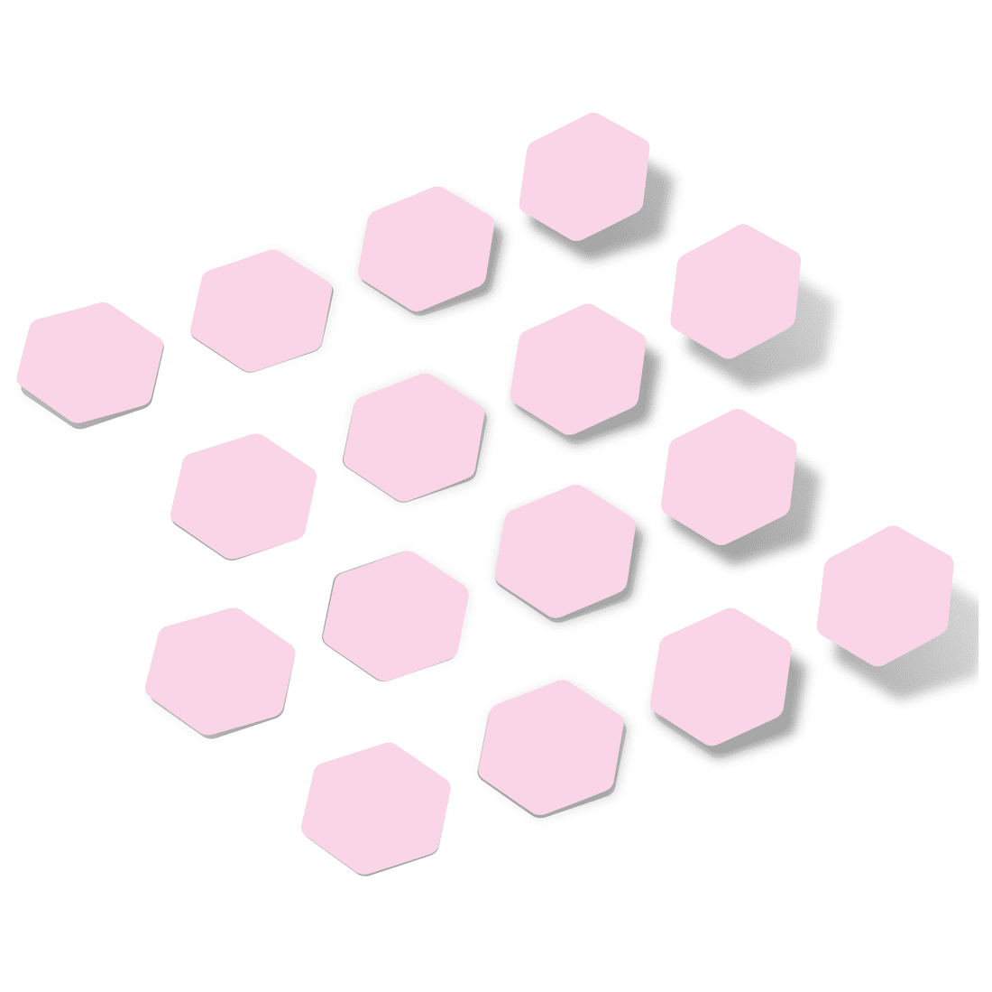 Baby Pink Hexagon Vinyl Wall Decals