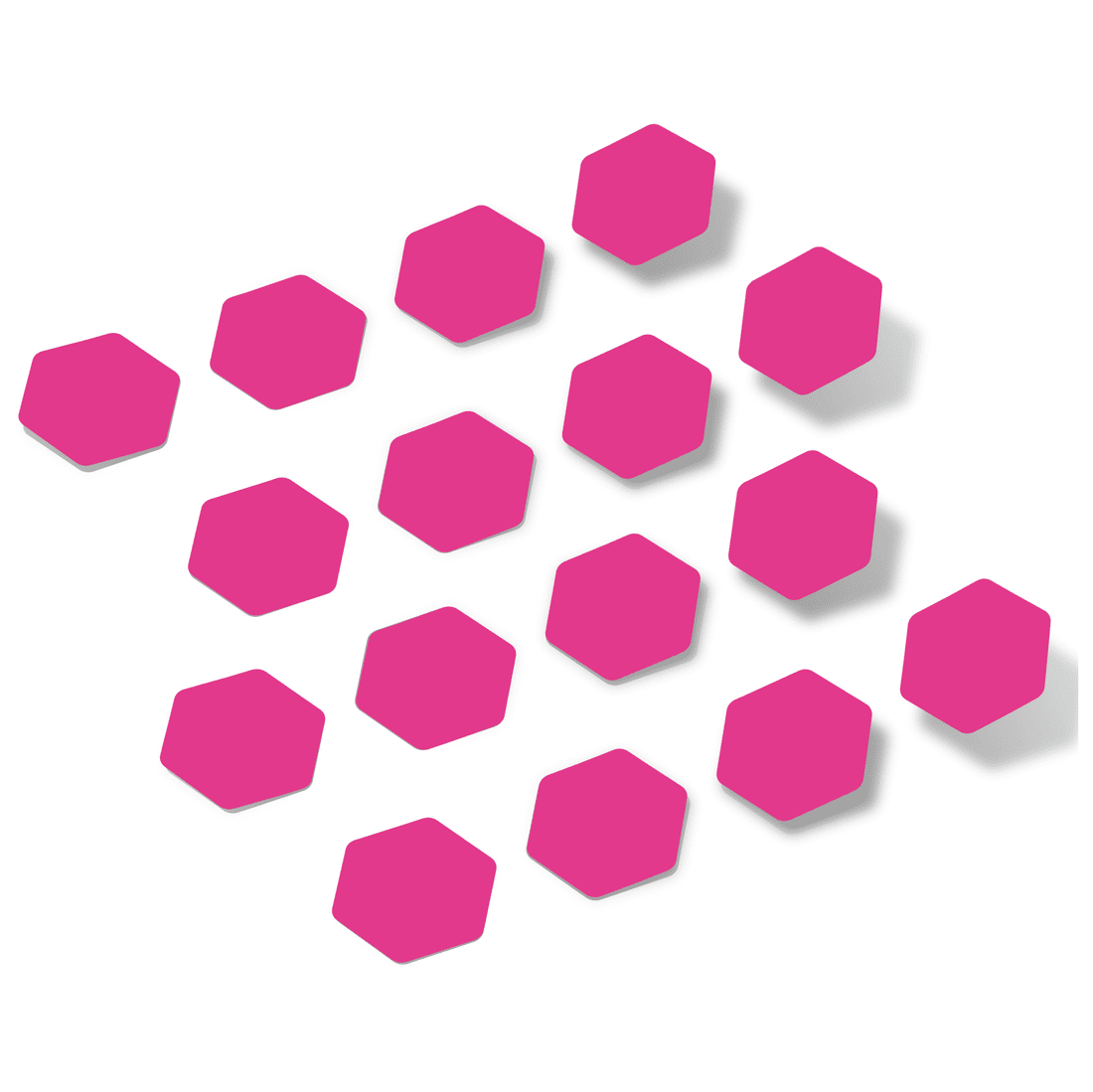Hot Pink Hexagon Vinyl Wall Decals