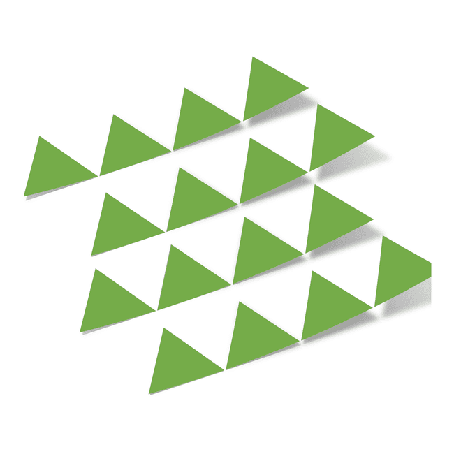 Lime Green Triangles Vinyl Wall Decals