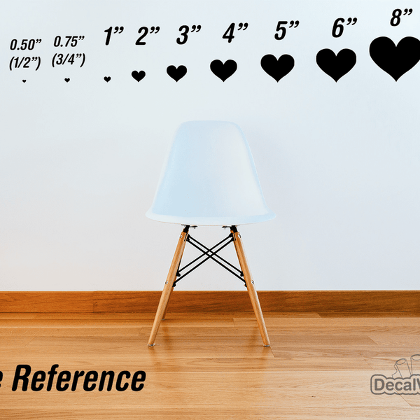 Red Hearts Vinyl Wall Decals