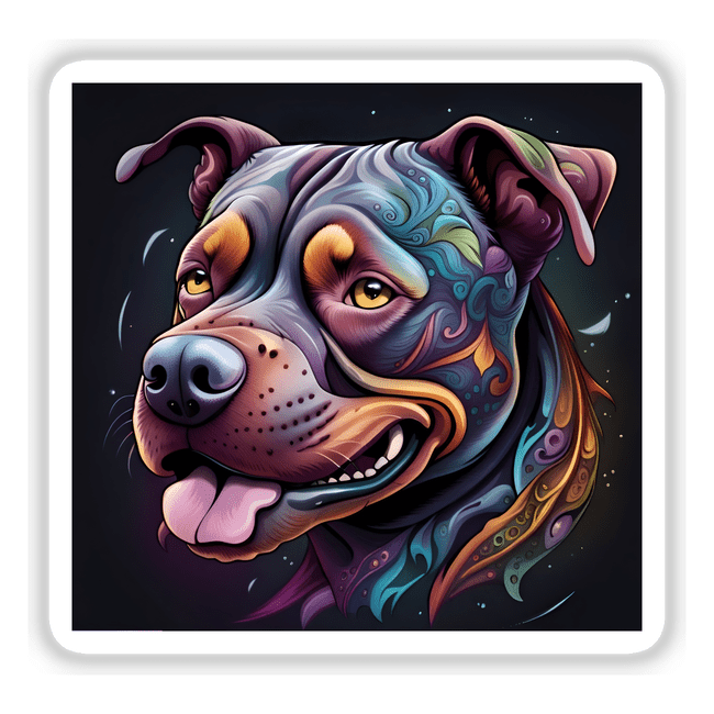 Patterned Happy Face Pitbull
