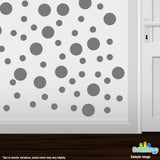 Grey Polka Dot Circles Wall Decals