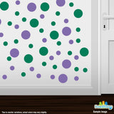 Lavender / Green Polka Dot Circles Wall Decals | Polka Dot Circles | DecalVenue.com
