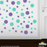 Lavender / Mint Green Polka Dot Circles Wall Decals | Polka Dot Circles | DecalVenue.com