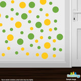 Lime Green / Yellow Polka Dot Circles Wall Decals | Polka Dot Circles | DecalVenue.com