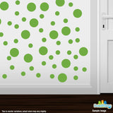 Lime Green Polka Dot Circles Wall Decals | Polka Dot Circles | DecalVenue.com