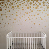 Set of 251 Metallic Gold Polka Dot Circles Wall Decals | Polka Dot Circles | DecalVenue.com