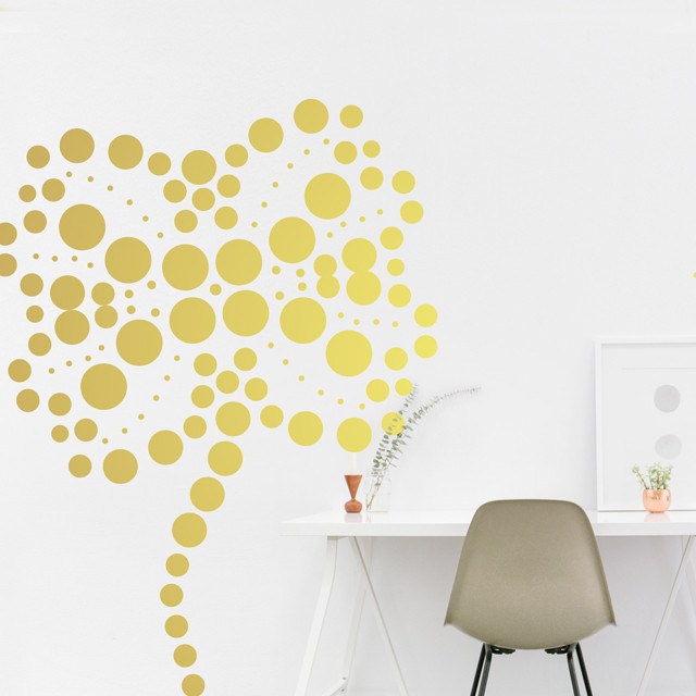 Set of 251 Metallic Gold Polka Dot Circles Wall Decals | Polka Dot Circles | DecalVenue.com