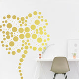 Set of 251 Metallic Gold Polka Dot Circles Wall Decals | Polka Dot Circles | DecalVenue.com