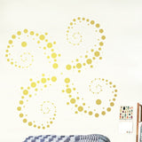 Set of 251 Metallic Gold Polka Dot Circles Wall Decals | Polka Dot Circles | DecalVenue.com