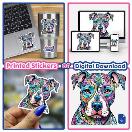 Pastel Sugar Skull Pitbull