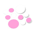 Pink / White Polka Dot Circles Wall Decals