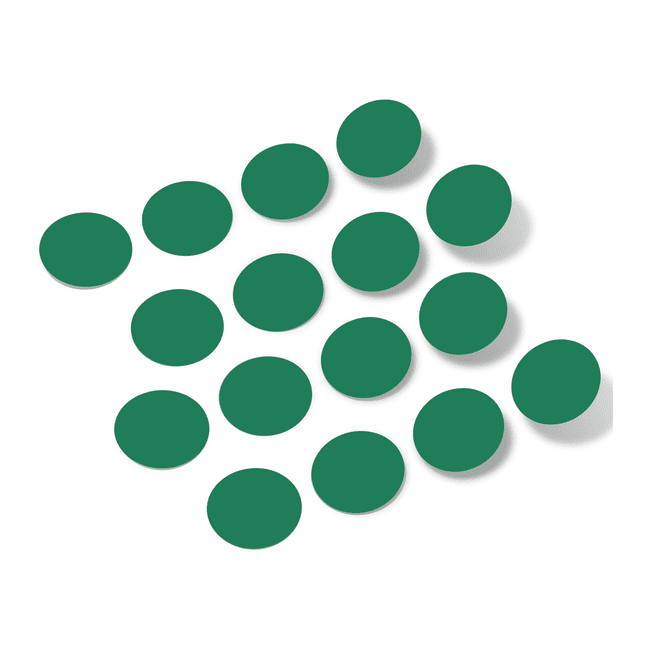 Green polka dot circles decorative wall decals