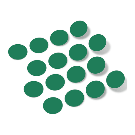 Green polka dot circles decorative wall decals