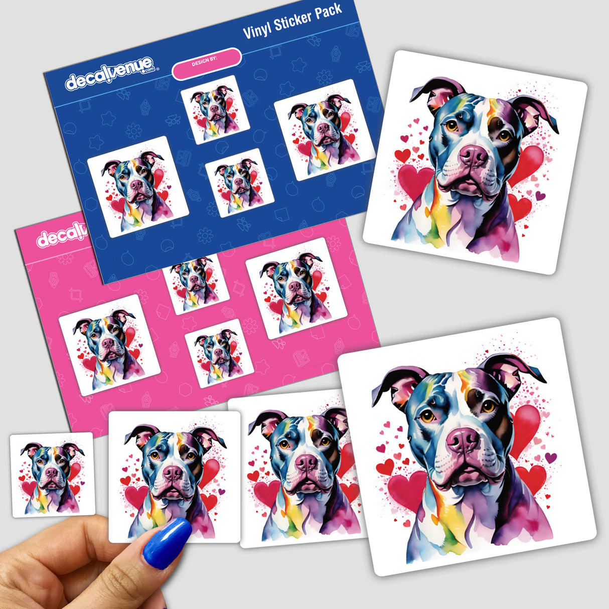 Hearts Splatter Pitbull