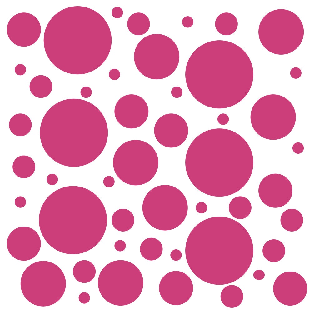 Set of 300 Polka Dot Circles Vinyl Wall Decals Stickers - Assorted Sizes