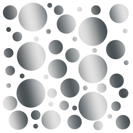 Set of 100 Assorted Size Polka Dot Circles Wall Decals