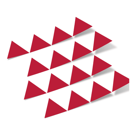 Red Triangles Vinyl Wall Decals