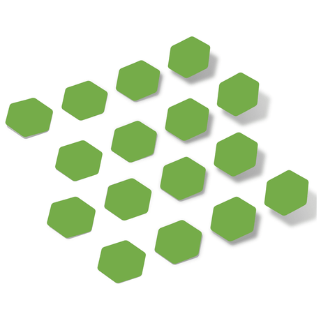 Lime Green Hexagon Vinyl Wall Decals