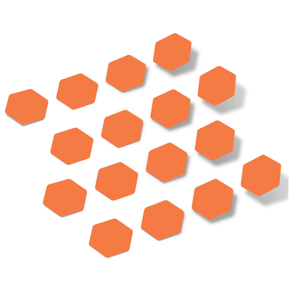 Orange Hexagon Vinyl Wall Decals