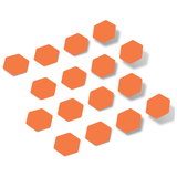 Orange Hexagon Vinyl Wall Decals