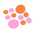Pink / Orange Polka Dot Circles Wall Decals