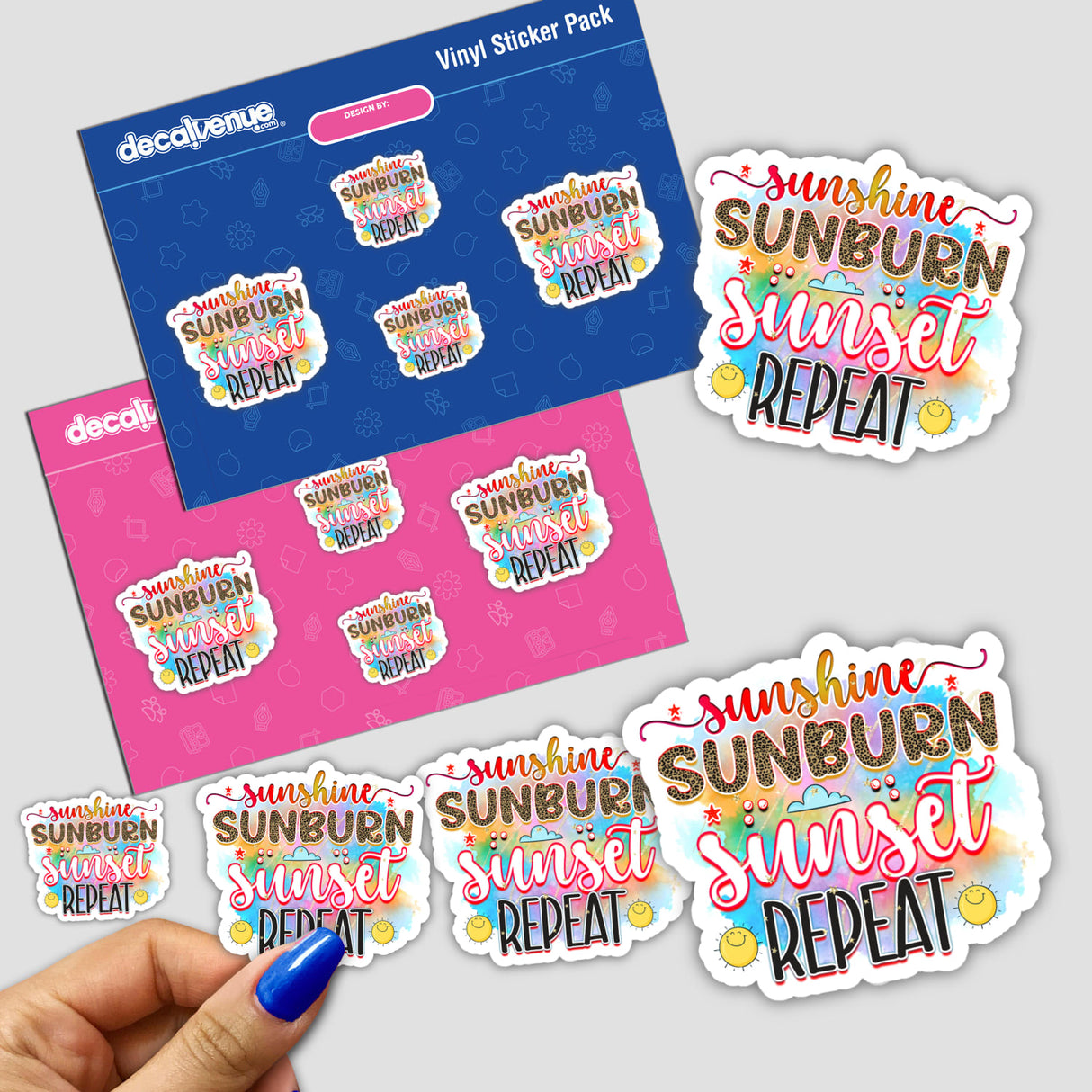 Sunshine Sunburn Sunset Repeat Sticker