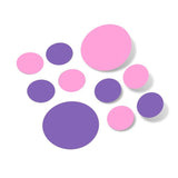 Pink / Lavender Polka Dot Circles Wall Decals