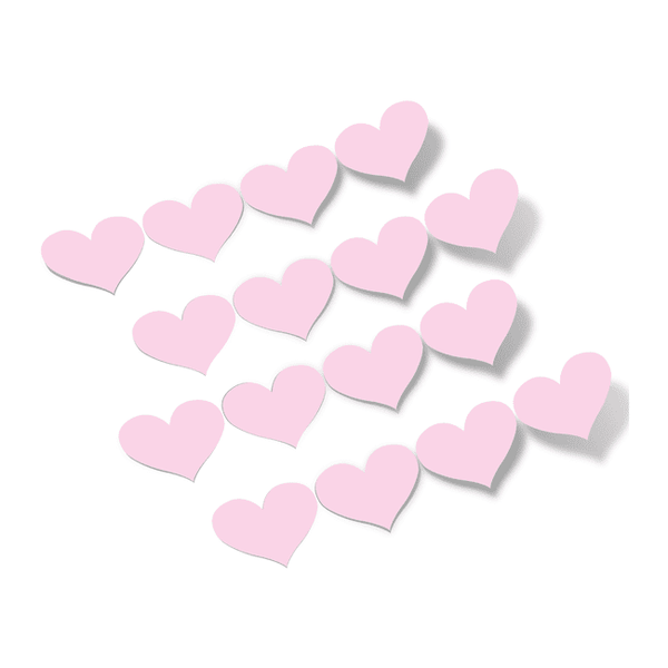 Baby Pink Hearts Vinyl Wall Decals