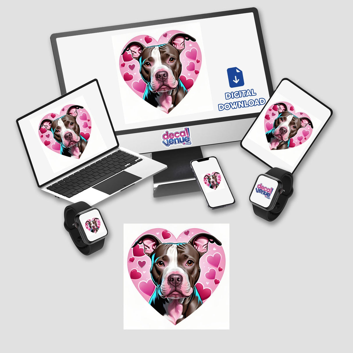 Pitbull in a Heart