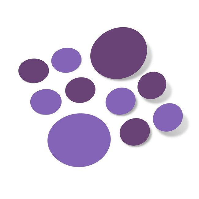 Purple / Lavender Polka Dot Circles Wall Decals